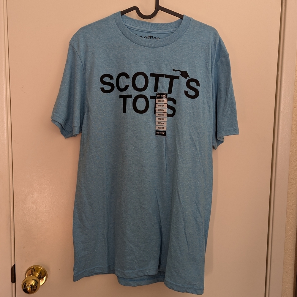 The Office Scott's Tots Light Blue Graphic T-Shirt Men's Size Medium Excellent